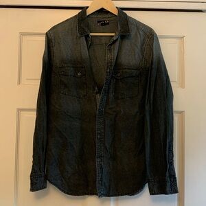 Vintage 90s black ombré button down